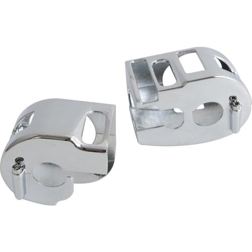 NiceCNC Bolt-on Chrome Switch Housings Cover for Yamaha XVS V-Star 1100 Custom Billet Aluminum Chrome Switch Housing Cover