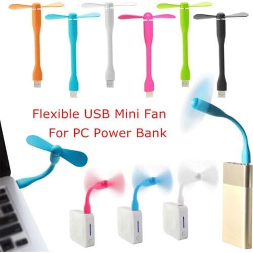 New Flexible Mini Usb Fan Portable Detachable Cooling Fan For Pc Power Bank Usb Devices Mini Handheld Usb Fan