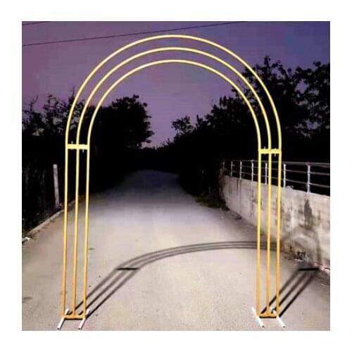 New wedding props iron triumphal arch three-pole arch flower gate happiness door single and double-pole arch wedding arrangement