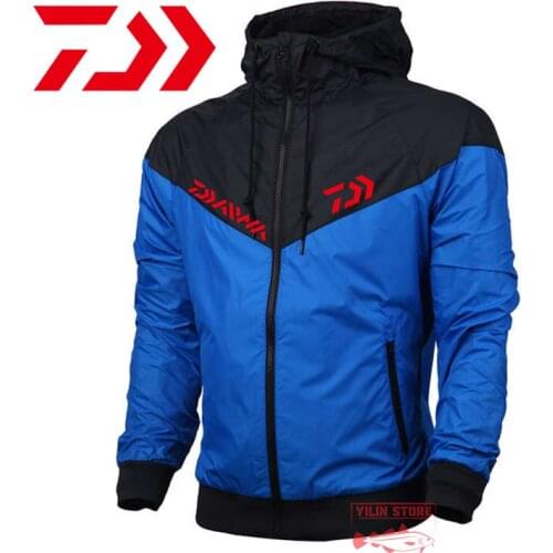 Daiwa Fishing Clothes Men Autumn Breathable Fishing Jacket Long Sleeve Fishing Windproof Outdoor Fishing Clothing Sports Coat