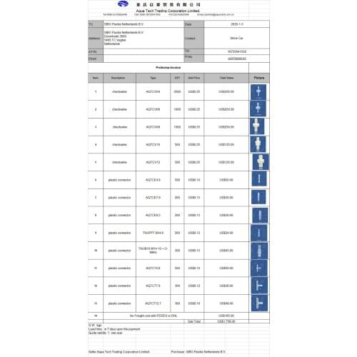 Plastic connector (SIBO Fluidra Netherlands B.V