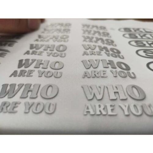 Custom Heat Transfer Clothing Label Three-dimensional Stereoscopic Thermal Transfer 3D Labels Hot Press On Clothes