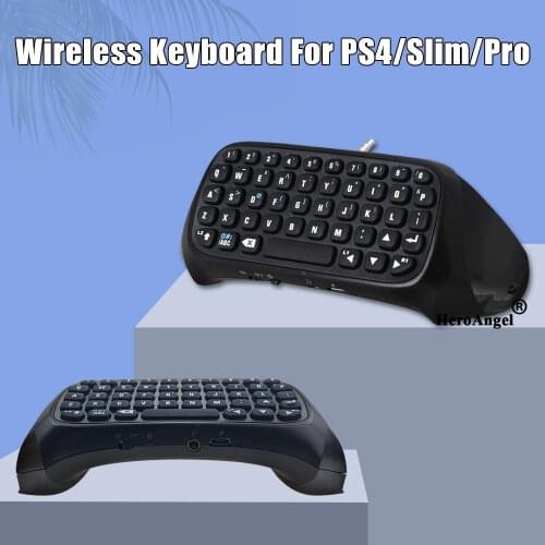 Travel Portable Mini Bluetooth Wireless Message Keyboard Joystick Chatpad for Sony Playstation 4 PS4 Slim Pro Controller Game