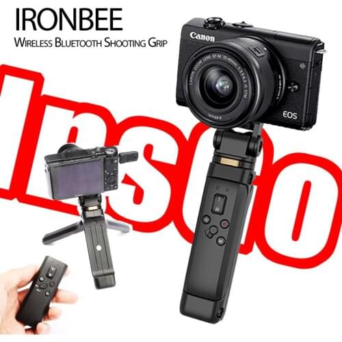 IRONBEE Wireless Control Shooting Grip Tripod Remote Control Tripod Selfie Stick for Still Video Vlogging Vlog as Sony GP-VPT2BT