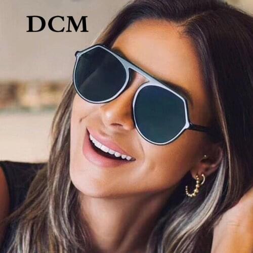 DCM Round Oversized Sunglasses Women Oval Women/Men Vintage Sun Glasses for Ladies Luxury Oculos De Sol Gafas