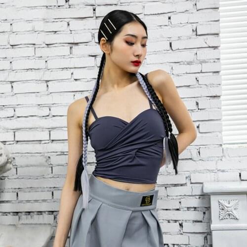 Latin Dance Tops Professional Sexy Sling Vest For Women Practice Clothes Rumba Tango Cha Cha Dancing Training Clothing DWY5477