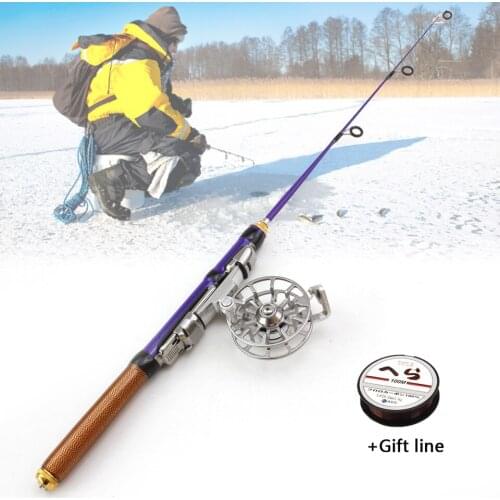 60cm Winter Fishing Rods Ice Fishing Rods Fishing Reel To Choose Rod Combo Pole Lures Tackle Spinning Casting Hard Rod