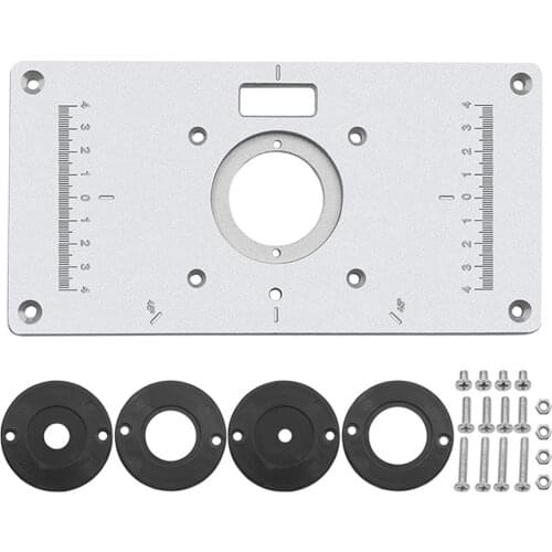 Router Table Insert Plate Woodworking DIY Router Table Insert Plate With Insert Rings Screws 235mm X 120mm X 8mm