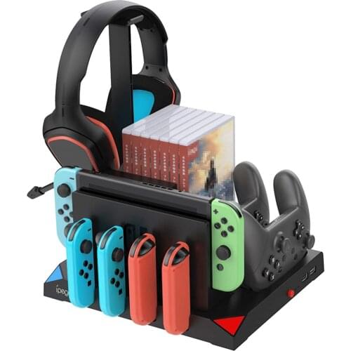 For Nintendo Switch Charging Dock Stand Accessories Storage Base Games Holder Controller Charger Station for Nintendo Switch