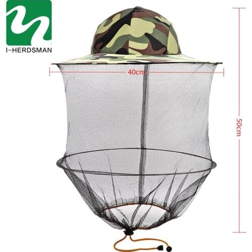 1 Pcs Beekeeper Protective Camouflage Hat Beekeeping Bee Coat Bee Hat Bee Protective Cap Prevention Caps Mesh Beekeeping Tools