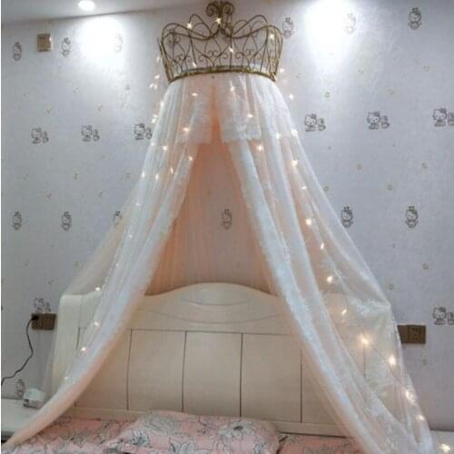 European style iron bed curtain frame crown curtain frame Princess bedside decorative bracket display