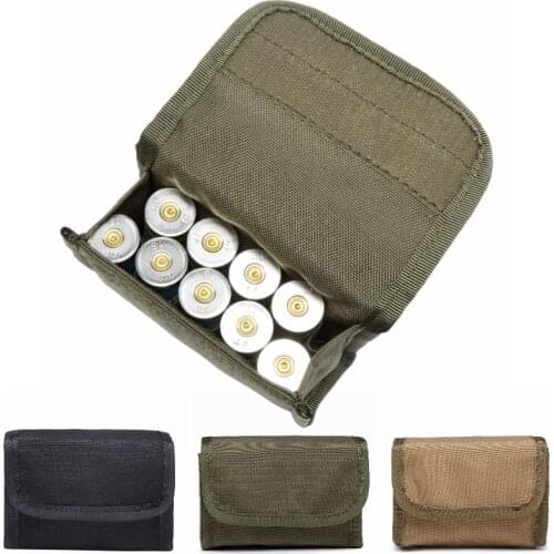 CQC 10 Round 12Gauge 12GA Ammo Shell Tactical Molle Pouch Military Army Hunting Bandolier Cartridge Magazine Holder Bag