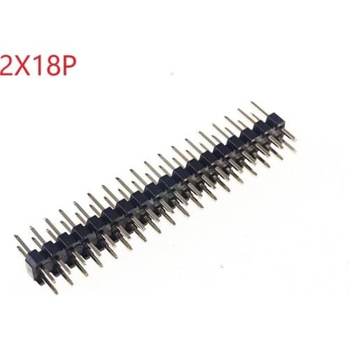 1000pcs 2x18 P 36 Pin 2.0 mm Pin Header male Dual row Straight PCB 180 Through Hole Insulator height 2.00mm Rohs Lead Free