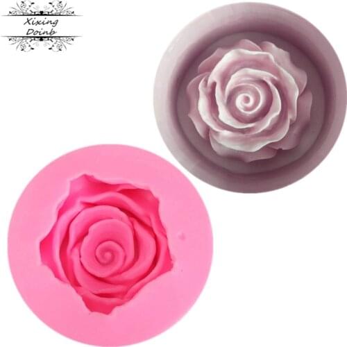 3D flower shape silica gel mold resin clay chocolate cake decoration tool resin mold self-made polymer clay