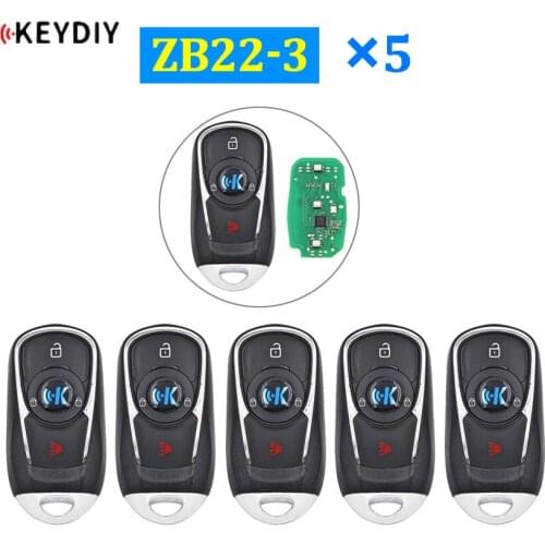 5Pcs/Lot KEYDIY ZB22-3 Universal 3 Buttons Smart Key for KD-X2 Car Key Remote Replacement Fit for More than 2000 Models