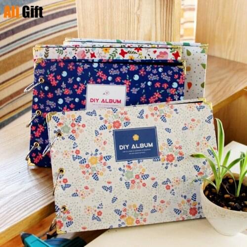 10-inch Diy Flower design Photo Album Storage Book Wire Binding Loose-leaf Photo Album 30 sheets Sticky Type de foto wedding
