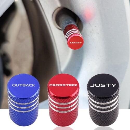 Aluminum Tire Valve Cap Car Emblem Dust Cover For Subaru Ascent Baja BRZ Crosstrek Exiga Forester Impreza Justy Legacy Levorg XV
