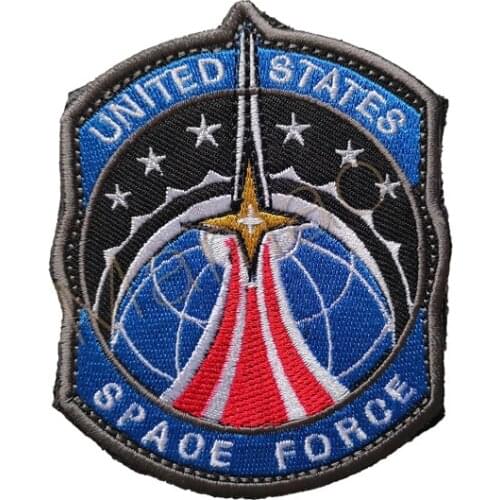 American Space Force Tactical Army BadgeEmbroidered Hook&Loop United States military Fighting spirit Patches Appliques