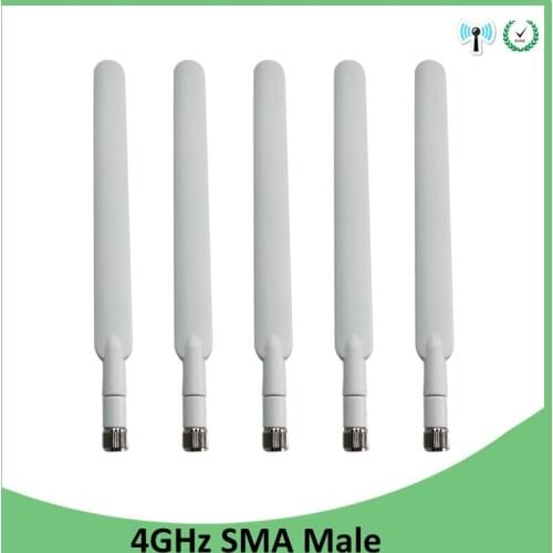 5pcs 4G lte antenna 5dbi SMA Male Connector Plug antenne for huawei b593 4G LTE router external repeater wireless modem antennas