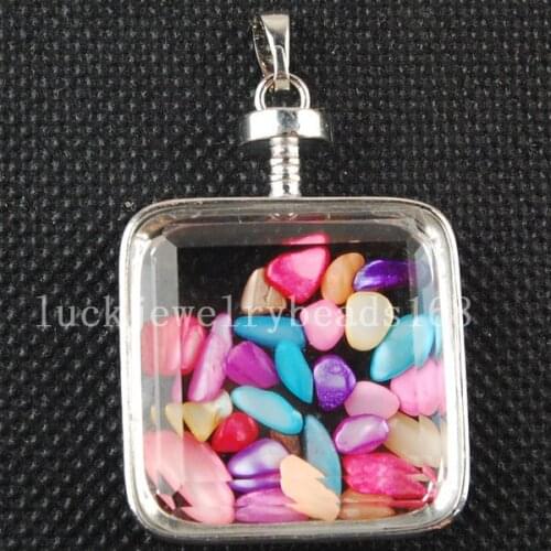 Free Shipping Women Fashion Jewelry Multicolor Mother of pearl Shell Wishing Bottle Pendant Bead 1pcs C3198