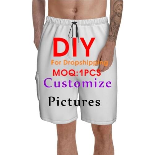 Noisydesigs Custom Logo Image Mens Shorts Summer Quick Dry Comfortable Beachwear Homme Swimsuit Plus Size 2XL Dropship 2021