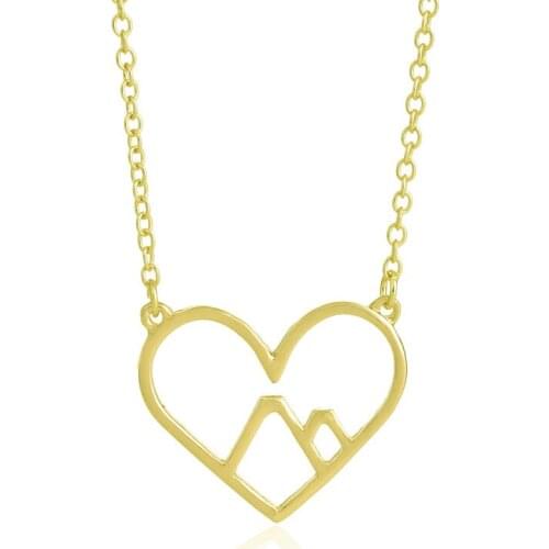 Big sale in jewelry New Fashion Mountain Necklace Heart mountain Pendant Necklace for mountain Jewelry