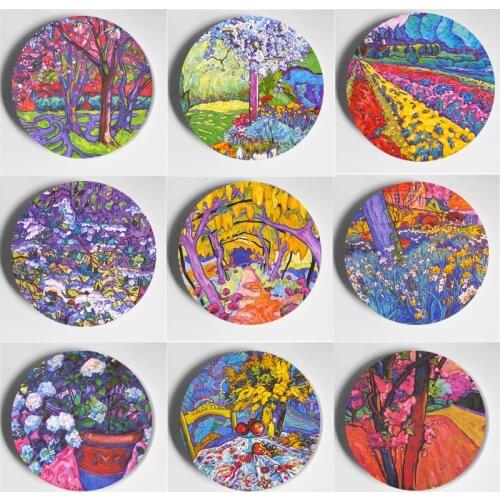 Elena Nogueroles Decorative Plate High-Quality Beautiful Wall Plate Ceramic Home Living Room Hotel Bar Decorative Art Plate