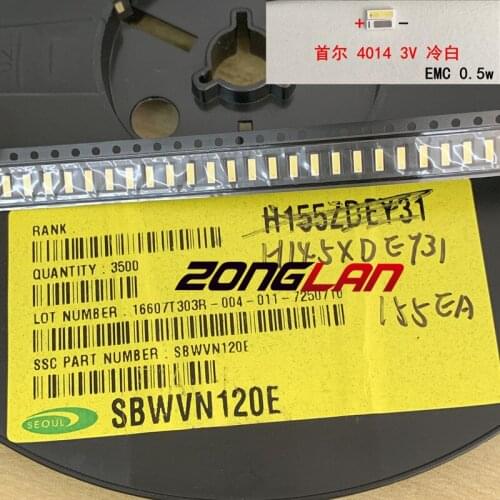 FOR 500PCS SEOUL 4014 LED Backlight 0.5W SMD 4014 LED Diodes 3V Cool white 20LM LCD Backlight for TV TV Application