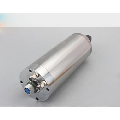 6HP 4.5kw 24000RPM ER20 water cooling Woodworking AC Spindle motor 100mm 4 bearings 380VAC 10A 400hz CNC Router