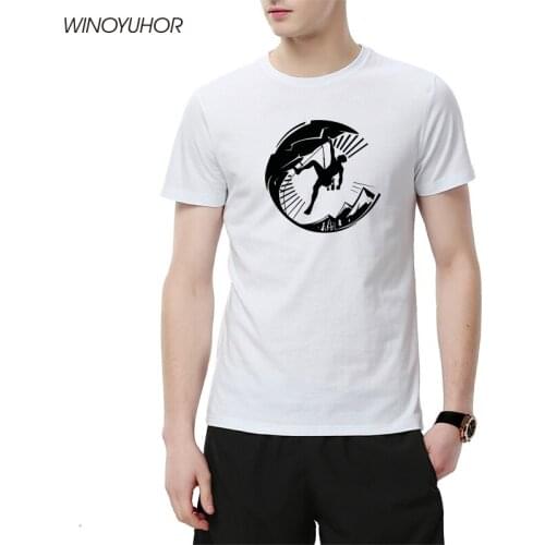 Climber Extreme Sporting Printed T Shirt Men Summer Cool Fashion Short Sleeve Cotton T-shirts Hip Hop Male Tops