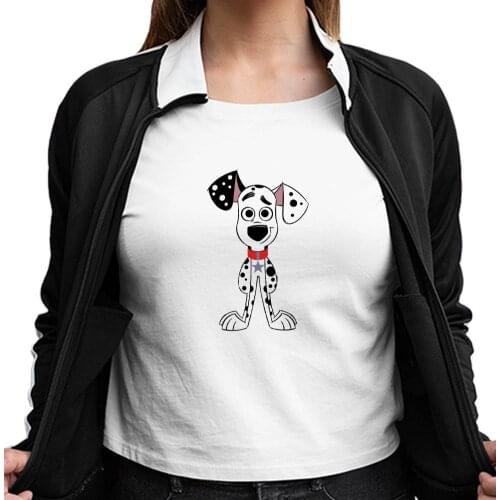 Funny Spotted Dog Graphic Tees Disney 101 Dalmatians Womens T Shirt Harajuku Cute Aesthetic Clothes White Basic Casual Tops Tees