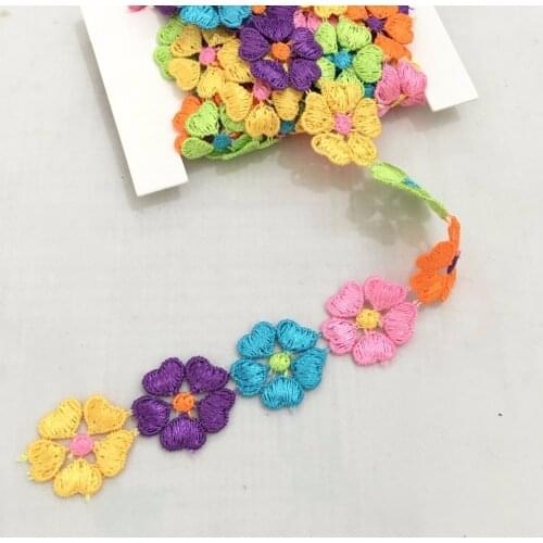 2 meters Guipure Lace Ribbon Trim Sew On Flower for Embroidery , Craft Scrapbooking DIY Gift Packing Decoration 7LS43