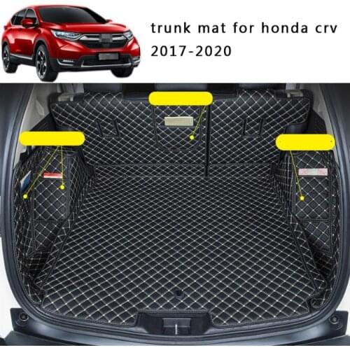 Leather Car Trunk Mat Cargo Liner for Honda Crv 2019 2020 5th cr-v Rug Carpet Interior Accessories