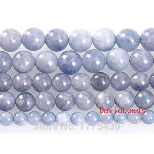 Factory Price Natural Stone Angelite Round Loose Beads 16" Strand 6 8 10MM Pick Size For Jewelry Making