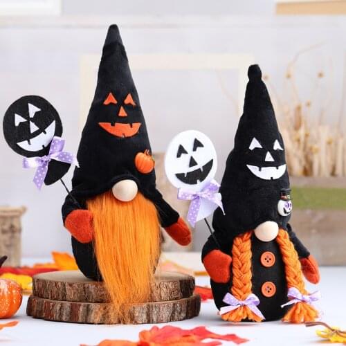 Halloween Doll Bar Decor Pumpkin Pendant Adorable Halloween Kids Stuffed Toy Gift Happy Halloween Party Decor for Home Kids