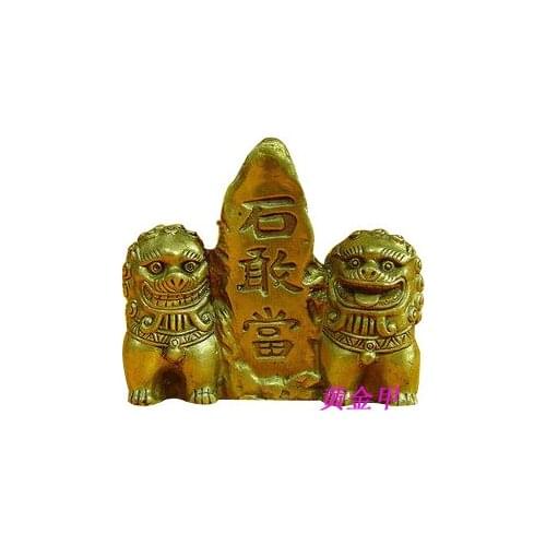 The opening of Taishan copper copper shigandang lions of evilroomcraft Art Statue Home decoration
