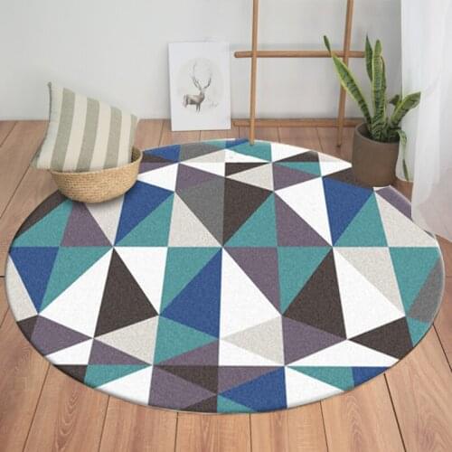LIU American modern fashion geometric carpet for livingroom circular rug Nordic basket bedroom sofa children room rug circle mat