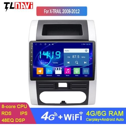 6G+128G IPS 10.1 Inch Android 10 For Nissan X-Trail 2008-2012 Car GPS Navigation Radio Audio Video Multimedia System