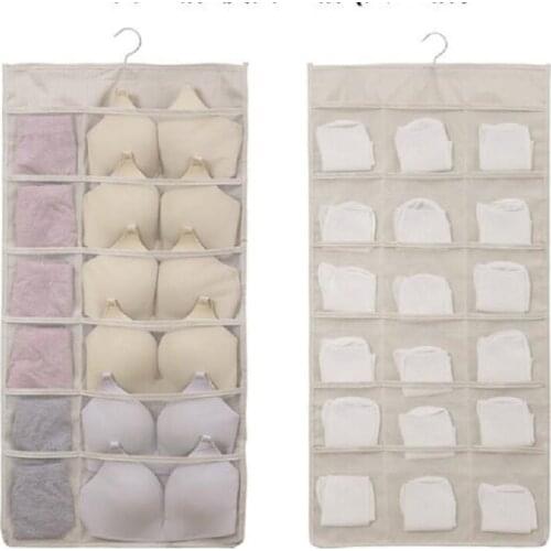 Inspring wall shelf wardrobe organizers storage Bags, oxford cloth space saver bag with hanger for bra underwear