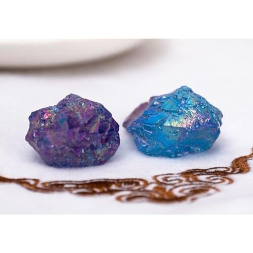 Natural Fluorite Quartz Crystal Stone Ornament Original Stones Treatment Specimen Healing Home Decor Collectible