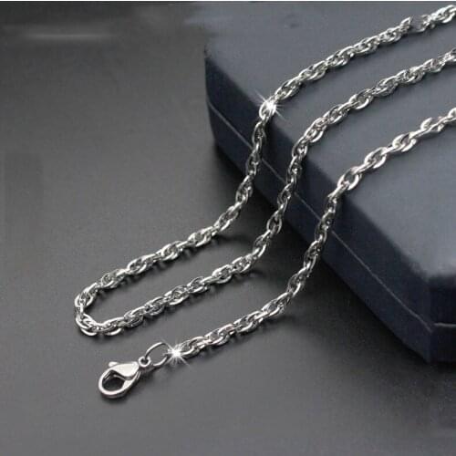 Fashion new titanium steel necklace cross double buckle chain unisex stainless steel chain trend jewelry hot sale