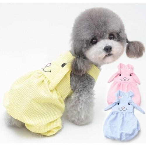 Dog clothes spring and summer new cat clothes dress vest sling small dog thin section Teddy Bomei