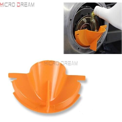 Orange Drip-Free Primary Case Oil Fill Funnel For Harley Softail 07-19 Dyna Street Fat Bob FXD FXDWG FLD 06-17 Touring & Trike