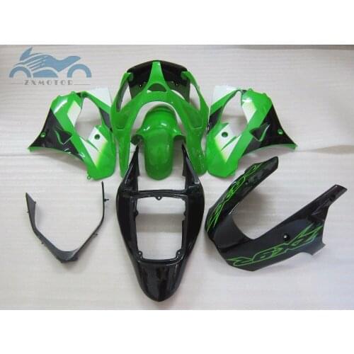 Full fairings kits for Kawasaki Ninja ZX 9R 2002 2003 Motorcycle Fairing kit ZX9R 02 03 green white road racing ABS plastic set
