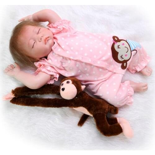 Bebe Reborn 55cm Soft Silicone Reborn Baby Dolls Lifelike Soft Cloth Body Newborn Babies Silicone Toys Kids Birthday gift