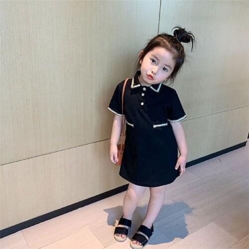 Toddler Kids Baby Girls Short Sleeve Party T-shirt Mini Dresses Summer Party Fashion Short Formal School Wear