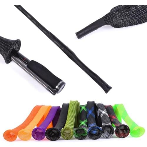 Mesh Fishing Rod Cover Fishing Rod Protection Bag Sock Sleeve Telescopic Fishing Tackle Accessories