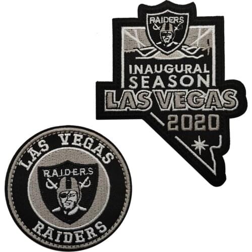 INAUGURAL SEASON LAS VEGAS 2020 RAIDERS Embroidery Patches Tactical Irregular Applique Badges For Clothes Bag Jacket Supplies
