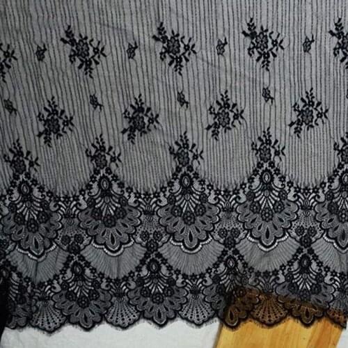 Wide 1.5 meters length 3 meters 1 piese / lot eyelash lace african lace fabric 2019 high quality lace table cloth curtain