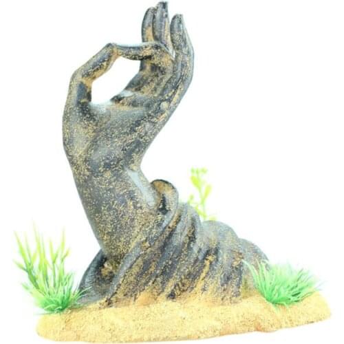 Buddha Hand Statue Aquarium Ornaments Fish Tank Decorations Aquarium Decorations Supplies aquarium decorations large shipwreck